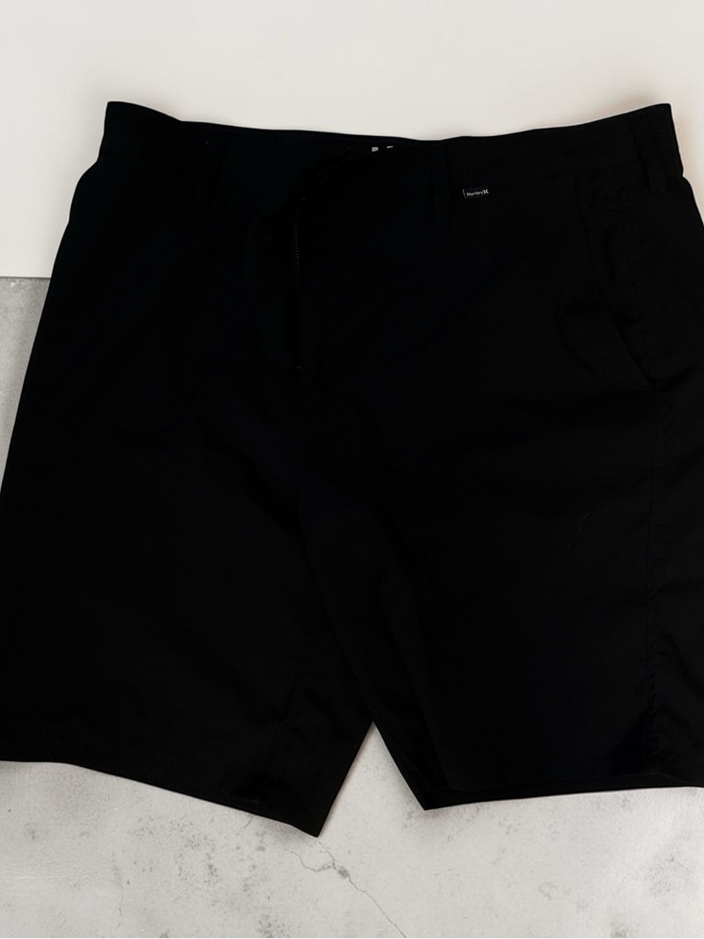 Hurley Black Athletic Shorts with Subtle Logo